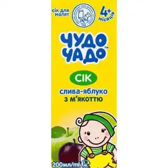 Сік Чудо-чадо яблуко та слива 200 мл-Чудо-Чадо