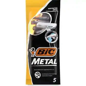 Станок одноразовий чоловічий Bic Metal 5 шт-Bic