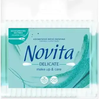 Ватні палички Novita Delicate косметичні 200 шт.-Novita