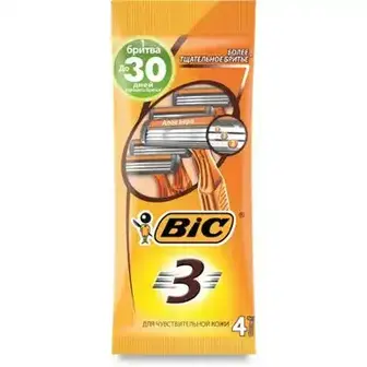 Набір бритв без змінних картриджів Bic Sensitive 3 4 шт-Bic