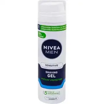 Гель для гоління Nivea Men для чутливої ​​шкіри з екстрактом ромашки 200 мл-NIVEA
