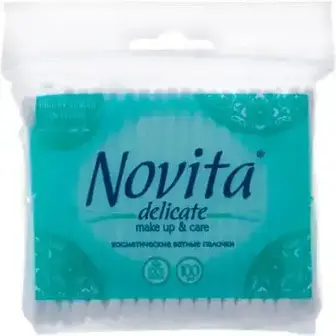Палички ватні Novita Delicate косметичні 100 шт.-Novita