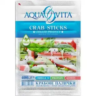Крабові палички Aqua Vita охолоджені 400 г-Aquavita