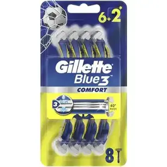 Одноразові верстати для гоління Gillette Blue 3 Comfort чоловічі 8 шт.-Gillette