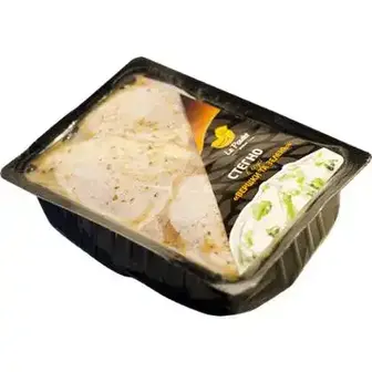 Стегно Le Poulet курчат бройлерів в соусі "Вершки та зелень" охолоджене, вагове-Le Poulet