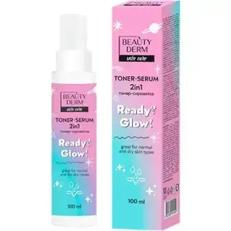 Тонер-сироватка для обличчя Beauty Derm Ready Glow 2в1 100 мл-Beauty Derm