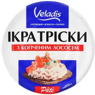 Ікра тріски Veladis Pate з копченим лососем 100 г-Veladis