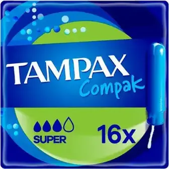 Тампони гігієнічні Tampax Compak Супер Duo 16 шт-Tampax