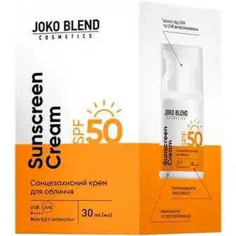 Сонцезахисний крем Joko Blend для обличчя SPF 50 30 мл-Joko Blend