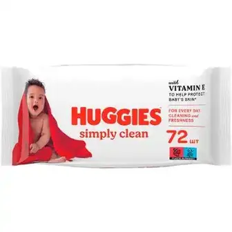 Серветки вологі Huggies Simply clean дитячі 72 шт-Huggies