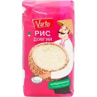 Рис Varto шліфований довгозернистий 1 кг-Varto