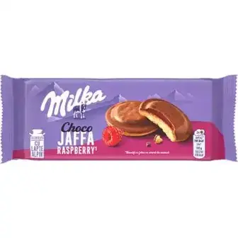 Печиво Milka Choco Jaffa бісквітне зі смаком малини 147 г-Milka