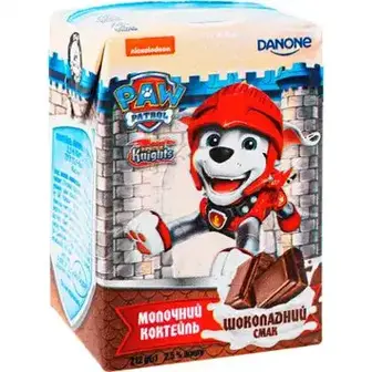 Коктейль молочний Danone Paw Patrol шоколадний 2.5% 212 г-Danone