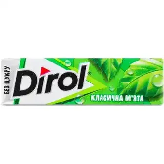 Гумка Dirol Класична м'ята жувальна без цукру 14 г-Dirol