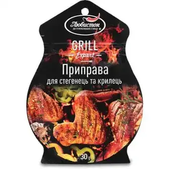 Приправа Любисток Гриль Експерт для стегенець та крилець 30 г-Любисток
