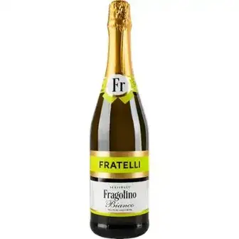 Напій винний Fratelli Fragolino Bianko білий напівсолодкий ігристий 6-6.9% 0.75 л-Fratelli