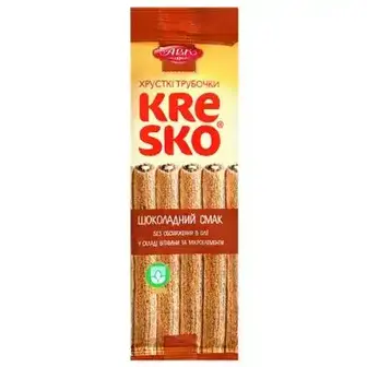 Хрусткі трубочки АВК Kresko Шоколадний смак 40 г-Kresko