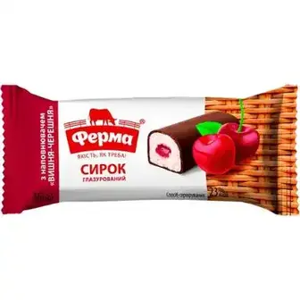 Сирок Ферма Вишня-черешня глазурований 23% 36 г-Ферма