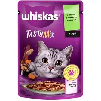 Корм для котів Whiskas TastyMix Ягня, Курка, Морква 85 г-Whiskas