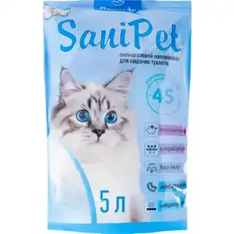 Наповнювач Природа Sani Pet силікагелевий для котів 5 л-Природа