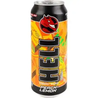 Напій Hell Peach-lemon енергетичний газований 500 мл-Hell
