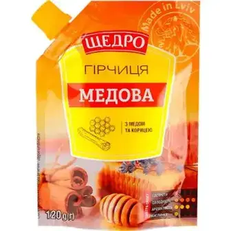 Гірчиця Щедро Медова 120 г-Щедро