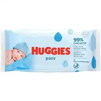 Серветки Huggies Pure вологі 56 шт-Huggies