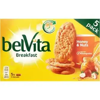 Печиво BelVita Мед і Горіх пісочне з шоколадом 225 г-BelVita