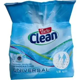 Пральний порошок Varto Clean Universal безфосфатний 1500 г-Varto Clean