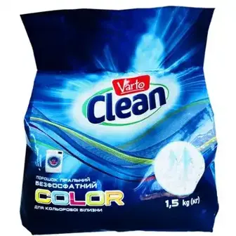 Пральний порошок Varto Clean Color безфосфатний 1500 г-Varto Clean