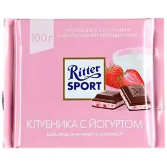 Шоколад Ritter Sport молочний полуниця з йогуртом 100 г-Ritter Sport