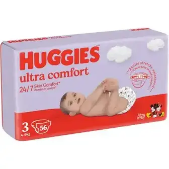 Підгузники Huggies Ultra Comfort 3 4-9 кг 56 шт-Huggies