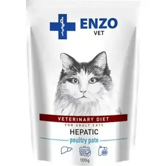 Корм для котів Enzo Vet паштет при захворюванні печінки 100 г-Enzo Vet