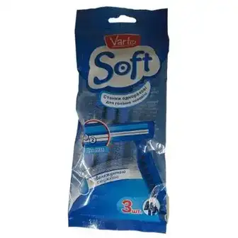 Станок Varto Soft чоловічий 2 леза одноразовий 3 шт-Varto Soft