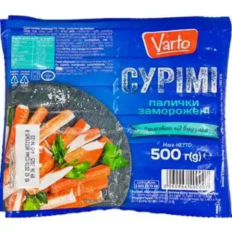 Крабові палички Varto Продукт із сурімі 500 г-Varto