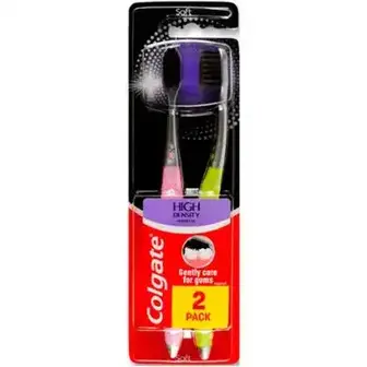 Щітка зубна Colgate soft High Dens Charcoal 2 шт-Colgate
