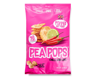 Чипси Pea Pops з нуту зі смаком чилі та лайму