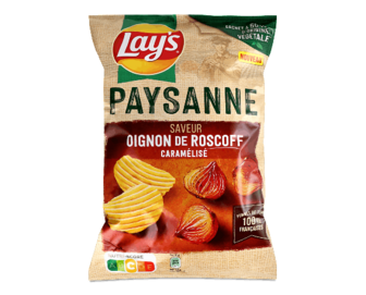 Чипси Lay's Paysanne зі смаком карамелізованої цибулі