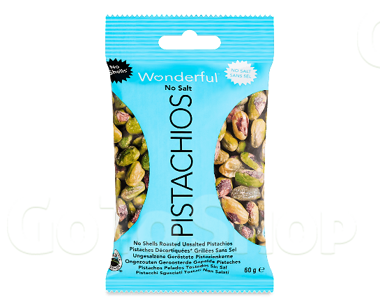 Фісташки Wonderful Pistachios смажені несолоні очищені