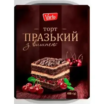 Торт Varto Празький з вишнею 400 г-Varto