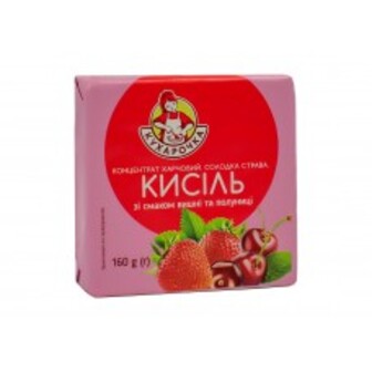 КИСІЛЬ ВИШНЯ/ПОЛУНИЦЯ 160Г КУХАРОЧКА