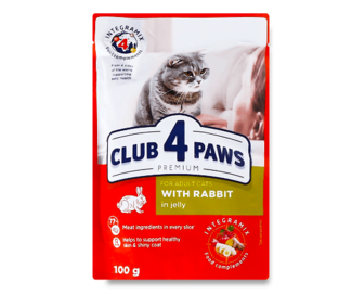 Корм для котів Club 4 Paws з кроликом в желе