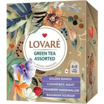 Чай зелений Lovare Assorted 32х1.5 г-Lovare