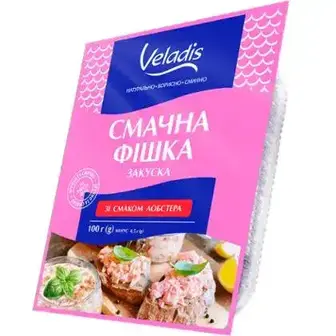 Закуска Veladis Смачна фішка креветкова зі смаком лобстера 100 г-Veladis