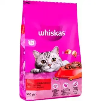 Корм для котів Whiskas сухий з яловичиною 300 г-Whiskas