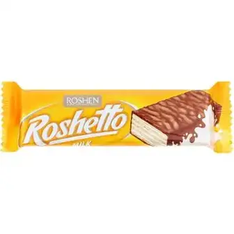 Вафлі Roshen Roshetto Молочний шоколад глазуровані 34 г-Roshen