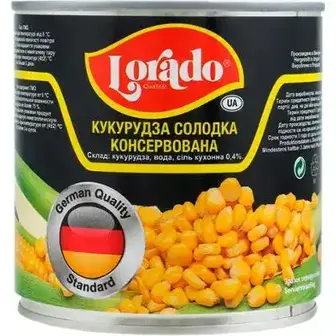 Кукурудза Lorado консервована 340 г-Lorado