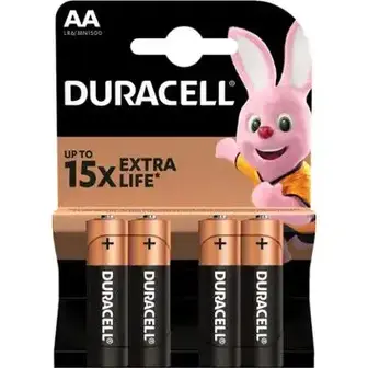 Батарейки Duracell AA LR6 MN1500 4 шт-Duracell