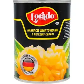 Ананаси Lorado шматочками 565 г-Lorado
