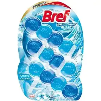 Туалетний блок Bref Блискучий гель Арктичний океан 3 шт х 42 г-Bref